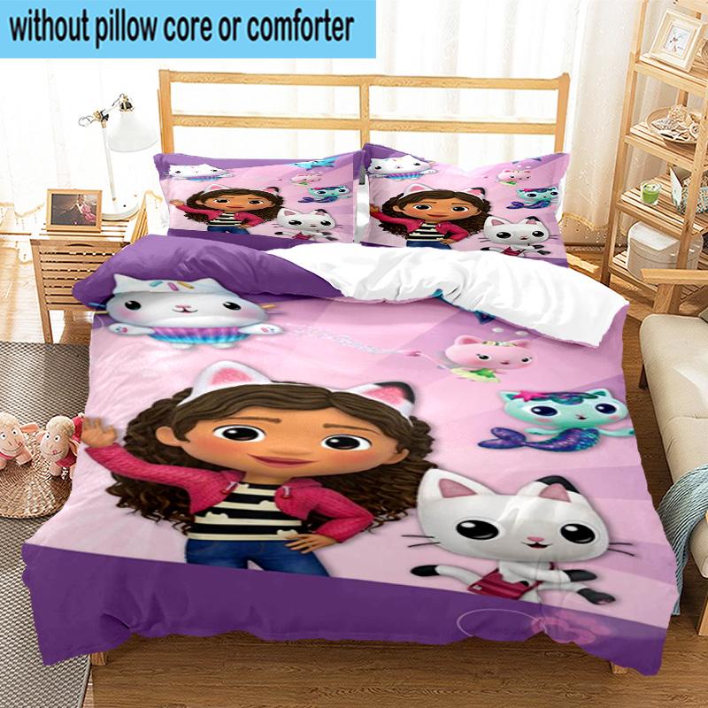 3PCS Colorful Friends Dollhouse 3pcs Bedding,Including 3PCS Duvet Cover And 2pcs Pillowcases Perfect for Christmas,Ideal for Bedroom, Dormitory