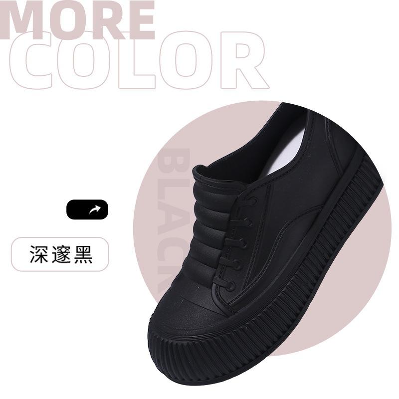 Fashion women's sports heightening rain boots are light and comfortable outdoor rainy days imitation white shoes short water shoes rubber shoes