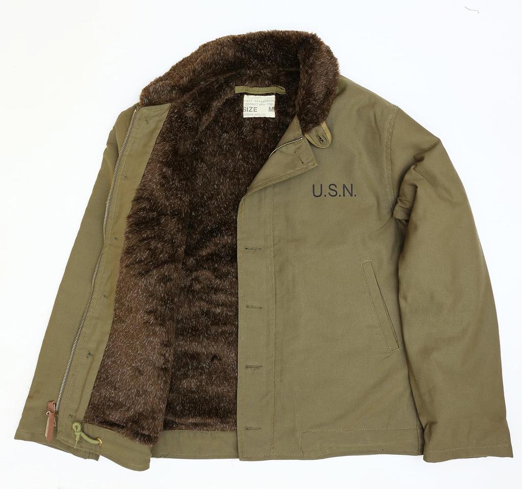 Deck Jacket with US Navy WWII Nakata Shoten [SESSLER] N-1 Patches, Replica, Military, Sessler, (JP, Alphabet, Small)