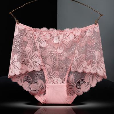 45-110kg Women Plus Size Lace Panties Sexy High Waist Pants Seamless Butt Lifter Lingerie Female Flowers Mesh Breathable Briefs