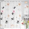 VIKAMA Adorable Shower Curtain, Cat-Patterned Waterproof and Mould-Resistant Shower Curtain with Hooks for Bathroom Decor