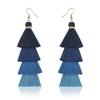 Bohemian Multi-Layer Fringed Earrings Ethnic Style Colored Ear Hooks Drooping Earrings