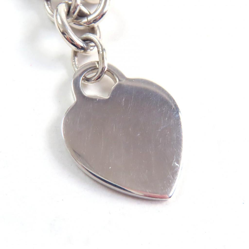 Great TIFFANY&Co. bracelet Heart tag Silver SV925 Women Used