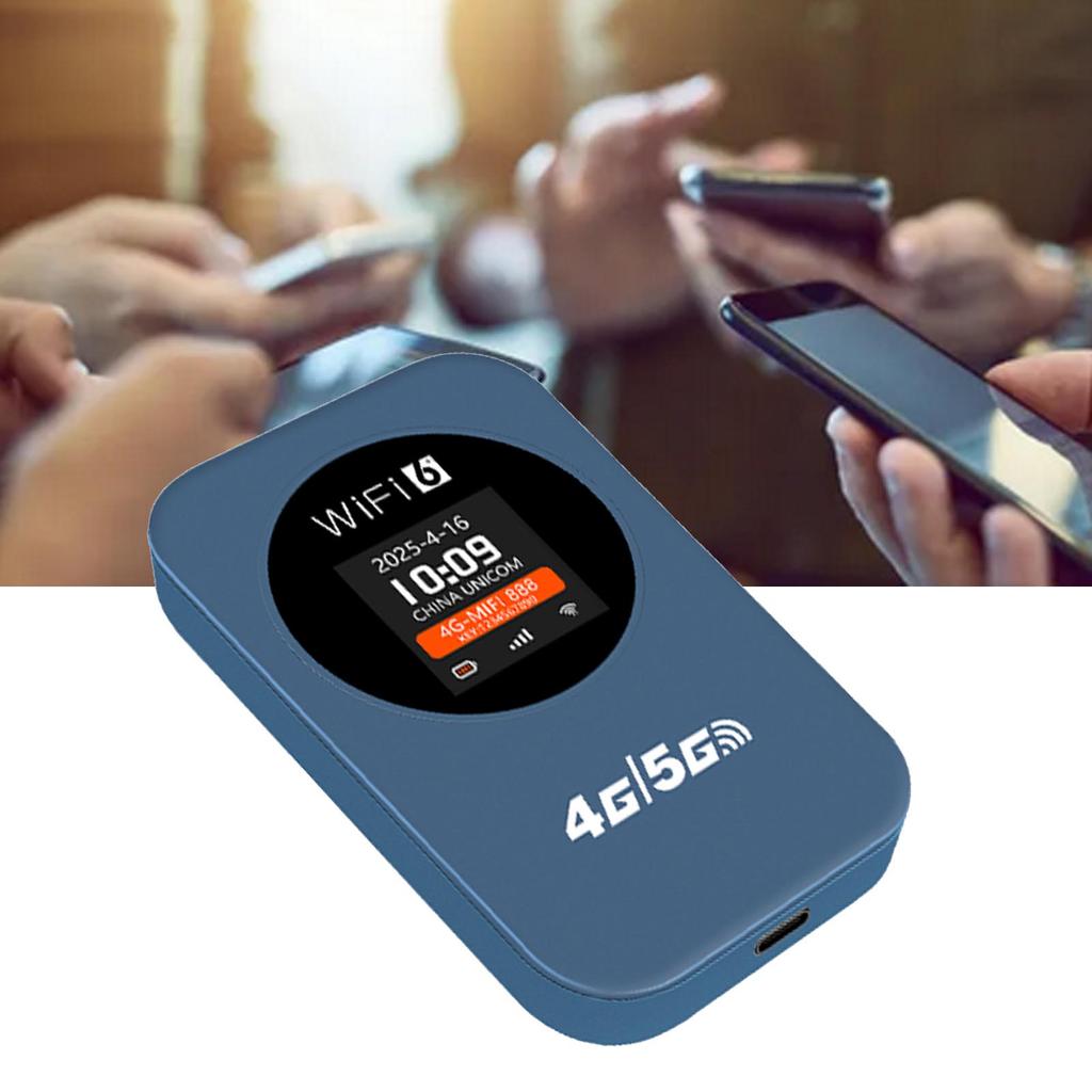 Portable 4G WiFi Router Mobile Wireless Hotspot for Travel Camping Hotel LCD Display 3000mAh Battery Support SIM Card Asian Version