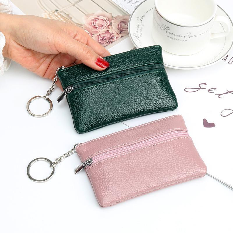 Korean Style Women's Mini Wallet: Short, Thin Fashion Clutch with Coin Pocket, Card Slots, and Key Holder.