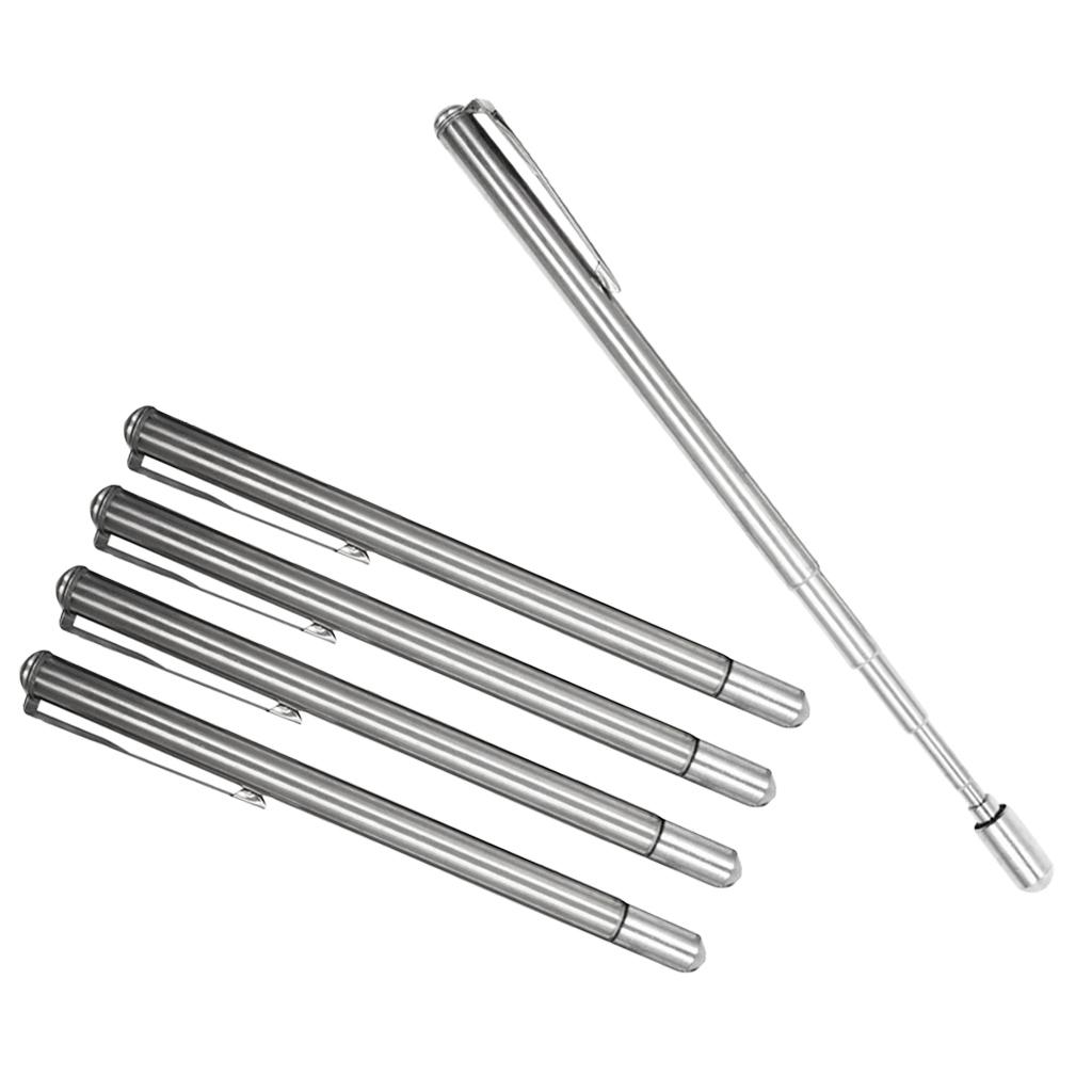 5 Gift Ballpoint Pens for Teachers, Stainless Steel Pens, Rotatable to Open, Retractable, Classic