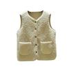 Lamb Plush Vest Women's 2025 Autumn and Winter Short Korean Style Fur One-piece Versatile Shoulder Jacket