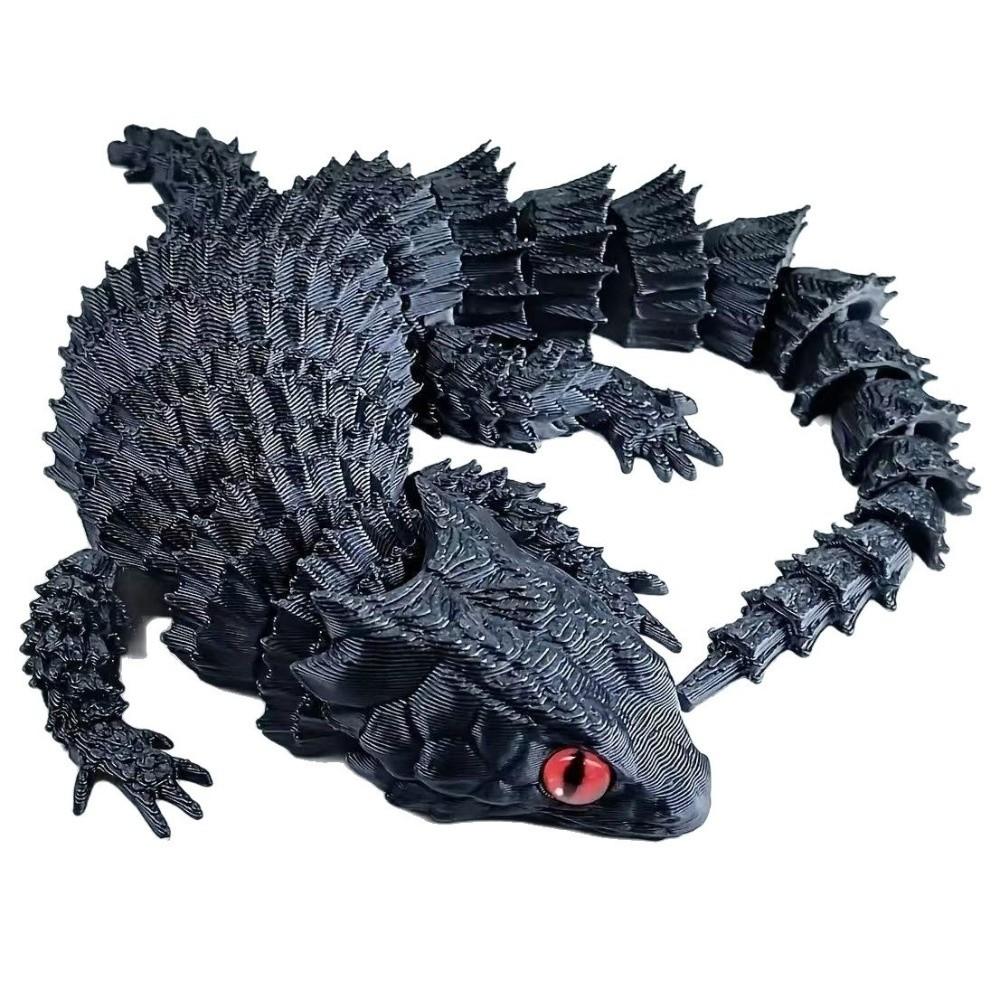 Movable Joints Lizard Figurines Flexible Articulated Lizard Movable 3D Printed Lizard  Home Decor