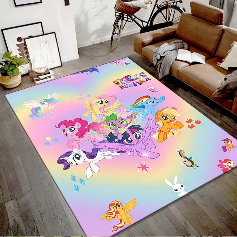 1pc My Little Pony3 Design Printed Area Rug Carpet for Bedroom Living Room Home Decor Rugs Mat Non Slip Mat Rug for Bedside