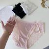 Bow Lace Flower Panties Transparent Women Underwear Sweet Lace Mesh Briefs  Gifts