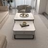 For Luxuriöser moderner Couchtisch mit Aufbewahrungsdesign, nordischer minimalistischer Couchtisch, einzigartige graue