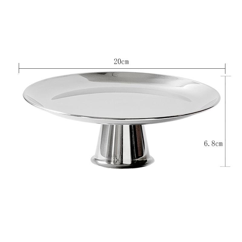 Circular Mirror Stainless Steel Fruit Tray, Snack and Candy Tray, Living Room Coffee Table Storage Tray, Accessory Accessories