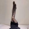 Sexy Women Pantyhose Tights Heart Tights Pattern Black Mesh Lace Stocking  Fishnet Mesh Lace Pantyhose Lolita Girl Floral Tights