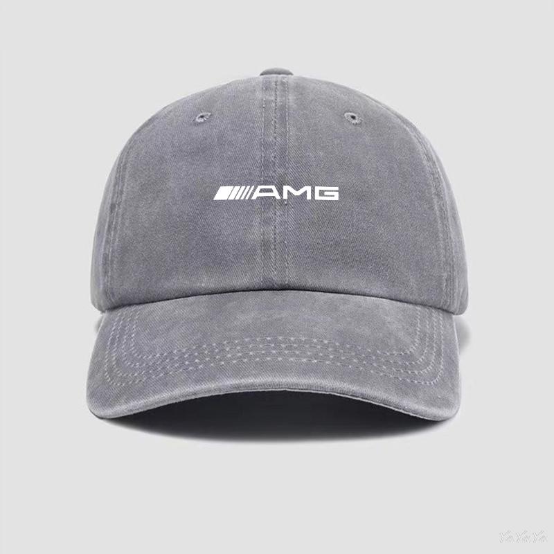Car Logo Prints Vintage Denim Baseball Caps Men Woman Adjustable Outdoor Duckbill Caps For Benz AMG W212 W204 W168 W213 Stickers JD2