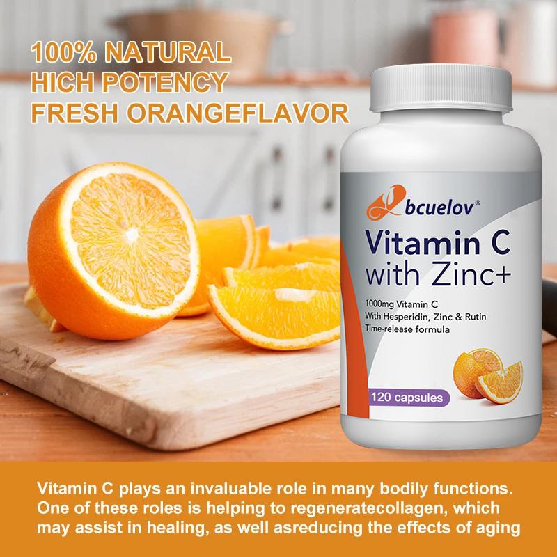 Vitamin C, Zinc, Multivitamin Supplements, 120 Capsules