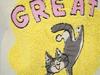 Kumamine Embroidered Tote Bag, Telephone Cat, GREAT