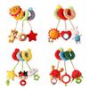 Infant Stroller Toy,Baby Car Seat Toys for Infant Bed Stroller Suitable Pram Crib Plush for Kids Spiral Activity Toy with Rattles and BB Squeaker