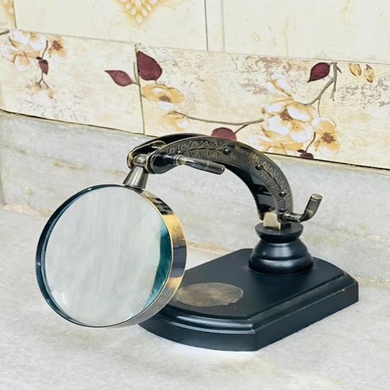 Engraved Brass Magnifying Glass Watts Sons London 1814, Handmade Nautical Decor Table Top Home Office Birthday Wedding Gift