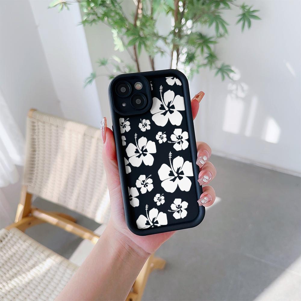 Elegant Flowers Pattern Soft TPU Phone Case for iPhone 17 Air 16 15 14 Pro Max Plus 13 12 Mini 8 7 X Xs Back Cover