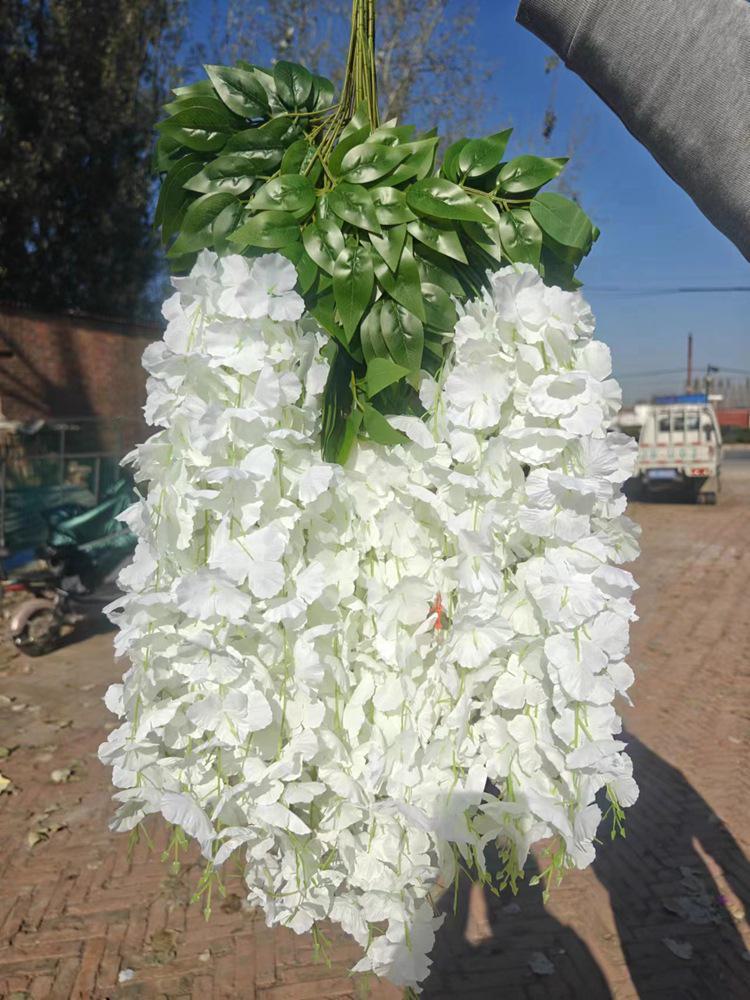 

Искусственная лиана глицинии для украшения потолка или окна - имитация длинной нити special soybean flower белый