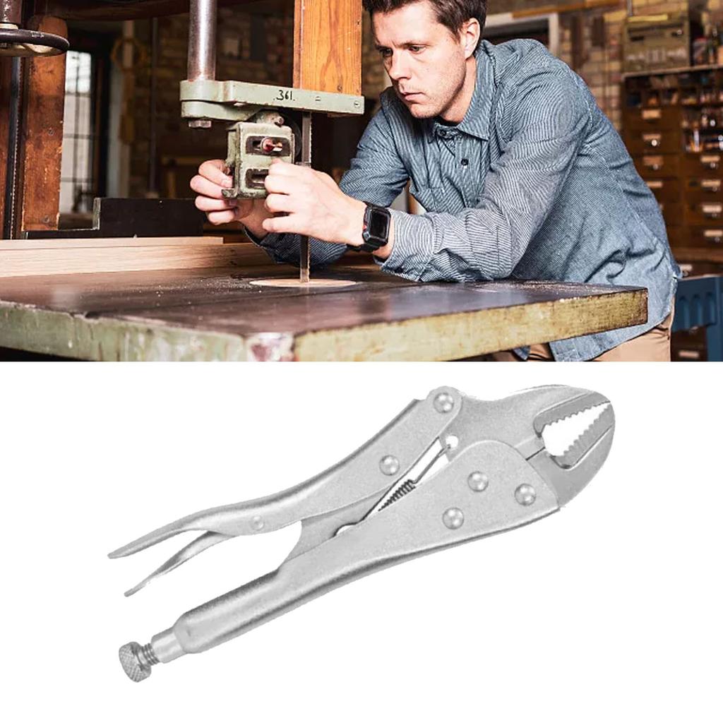 Vise Pliers Locking Wrench Round Mouth Chrome Vanadium Steel Industrial Hand Tool 10in