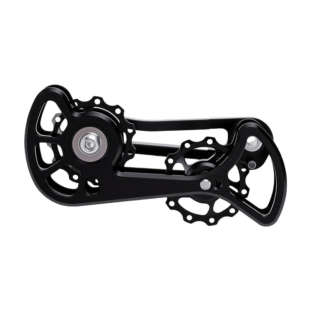 Single Speed Mountain Bike Chain Tensioner 11T Aluminum Alloy Folding Bike Double Spring Guide Chain Tensioner Black