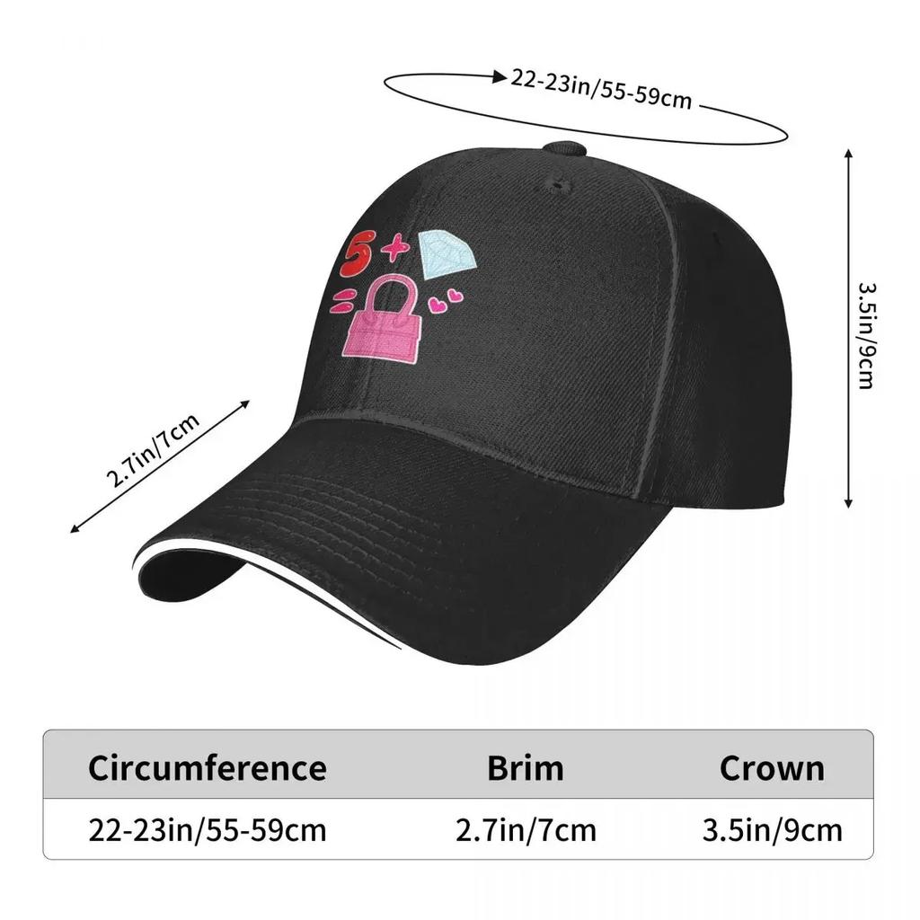 Red Five Diamonds In My Bag Baseball Cap Beach Hat Bobble Hat Christmas Hat Ladies Men's