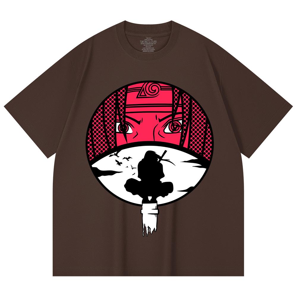 230 Gsm 100% Cotton Naruto V8 Itachi Print Unisex Heavy Cotton T Shirt