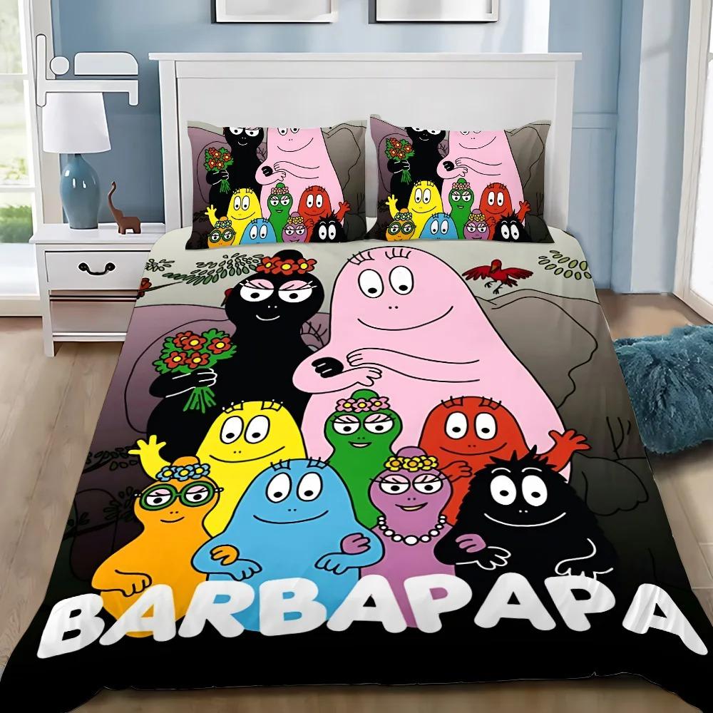

Cartoon B-Barbapapa Bedding Set For Bedroom Soft Modern Bedspreads Comefortable Kids Duvet Cover Quilt Cover And Pillowcase 70x133cm 3pcs