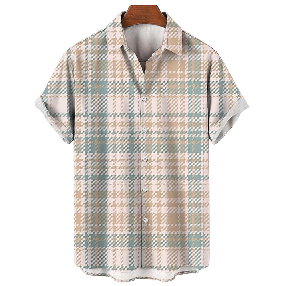 Plaid Short Sleeve Button-Down Shirt, Casual & Comfortable for Everyday Use