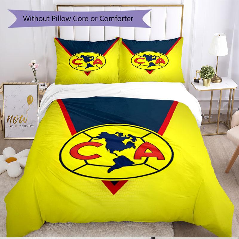 3pcs Duvet Cover Set (1*Duvet Cover + 2*Pillowcase, Without Core), Club America Print Soft All‑Season Bedding Set, Home Bedroom Decor Gift