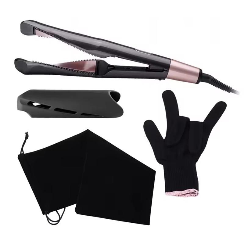 2 In 1 Hair Straightener And Curling Flat Iron Ceramic Ionic Big Wave Fast Heating Curler Household