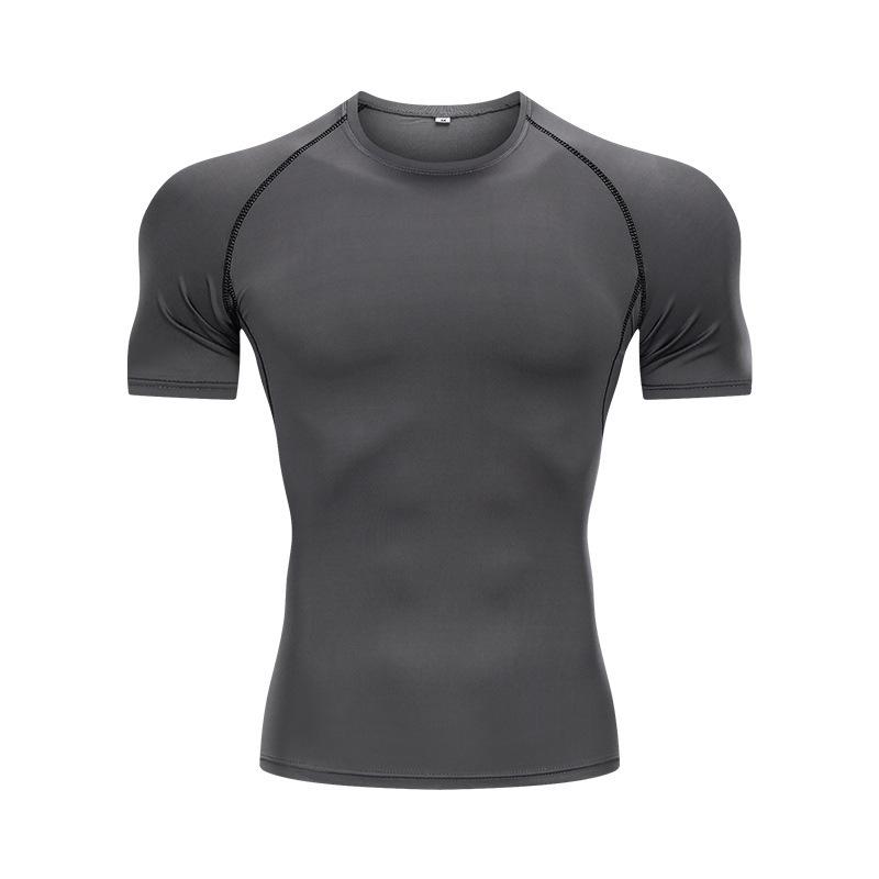 Men's Breathable Quick-Dry Short-Sleeve T-Shirt for Running and Gym Training