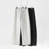 Men's Hong Kong Style Loose Knit Sweatpants: Casual Straight Leg Drawstring, Floor Length, Wide Leg, for Spring and Autumn