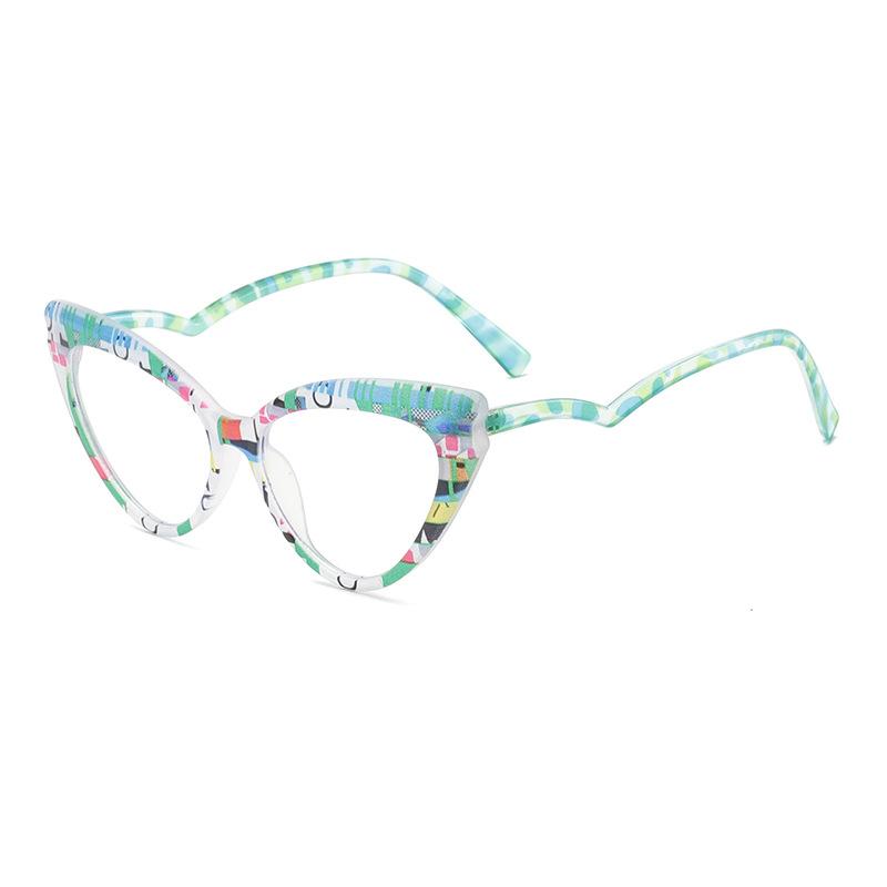 Chic Cat Eye Reading Glasses Women Anti Blue Light Luxury Computer Presbyopia Eyewear Colorful Patchwork Frame
