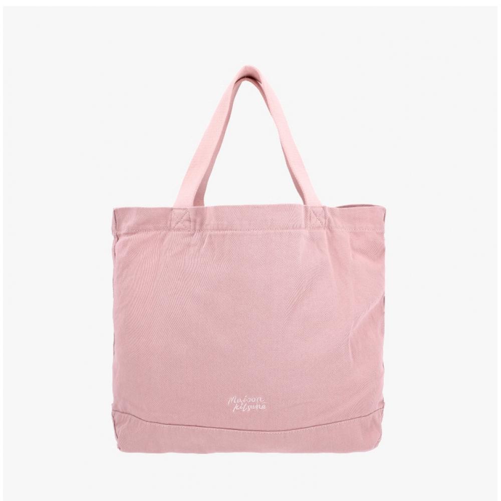 Borsa Tote Maison Kitsune con Toppa Doppia Testa di Volpe 0544