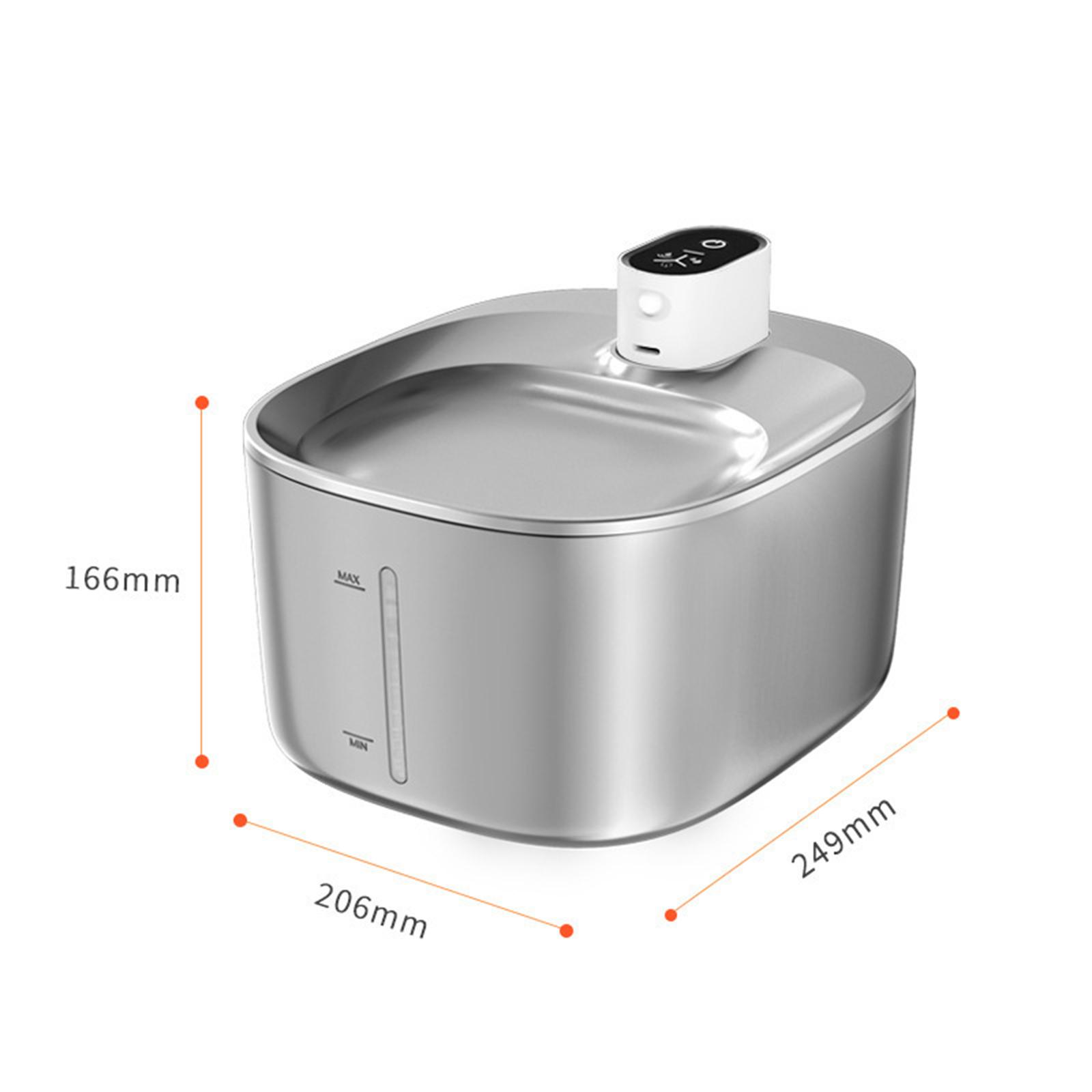 

Полностью нержавеющая сталь, умный беспроводной перезаряжаемый автоматический рециркуляционный диспенсер для воды для кошек Rechargeable 4000 mAh