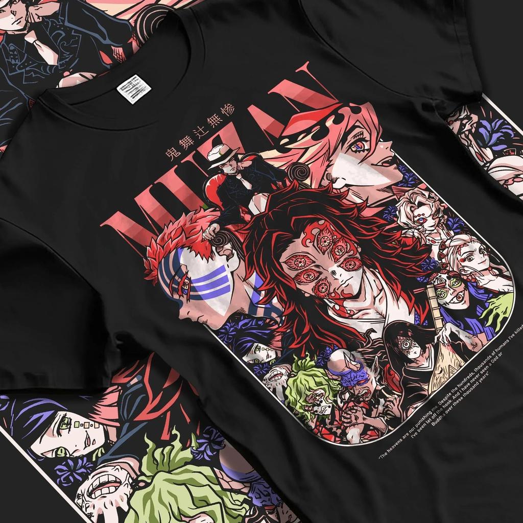 Twelve Kizuki Graphic Demon Slayer Printed T-shirt Men Women Streetwear Y2k Oversized High Quality Pure Cotton Short Sleeve Female Male Clothing