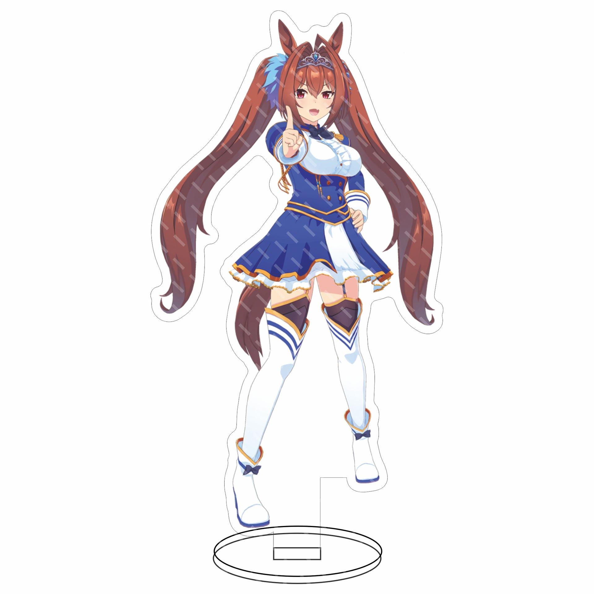 

Красивая модель персонажа Дерби, аниме-фигурка, акриловая двухсторонняя HD-дизайн, подставки, модель, милые милые девушки, декор для стола, Рождество 19