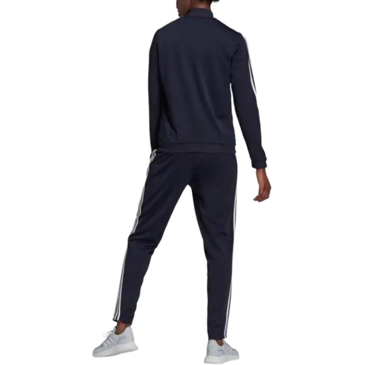 adidas ESSENTIALS3 Stripes SS25 Track Suit Primegreen Casual Suit Women's Ink/White H10155