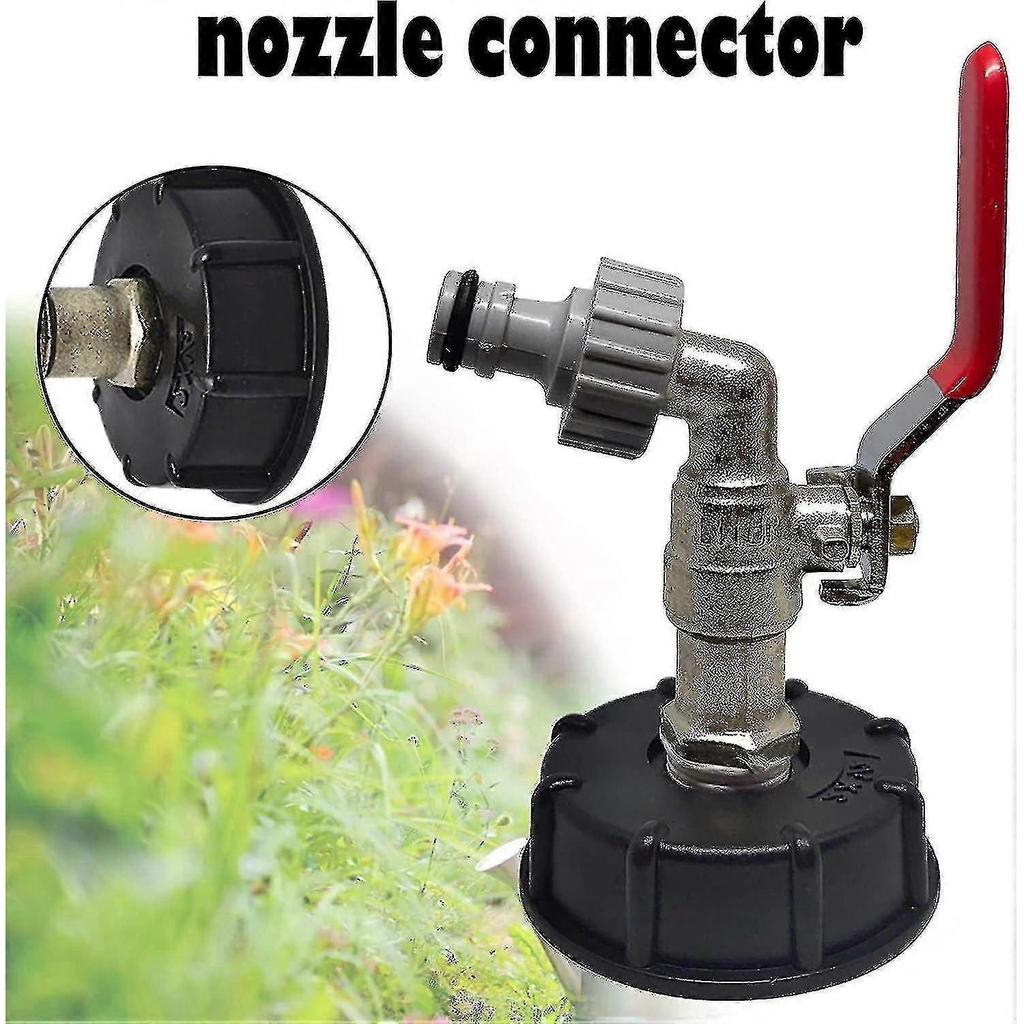 Tank Tap 1000l S60x6 Ibc Tap Connector With 1/2" Hose Connector, Drain Tank Adapter, For En Tap, For Tank Adapter (1 Piece) A (ruipei)