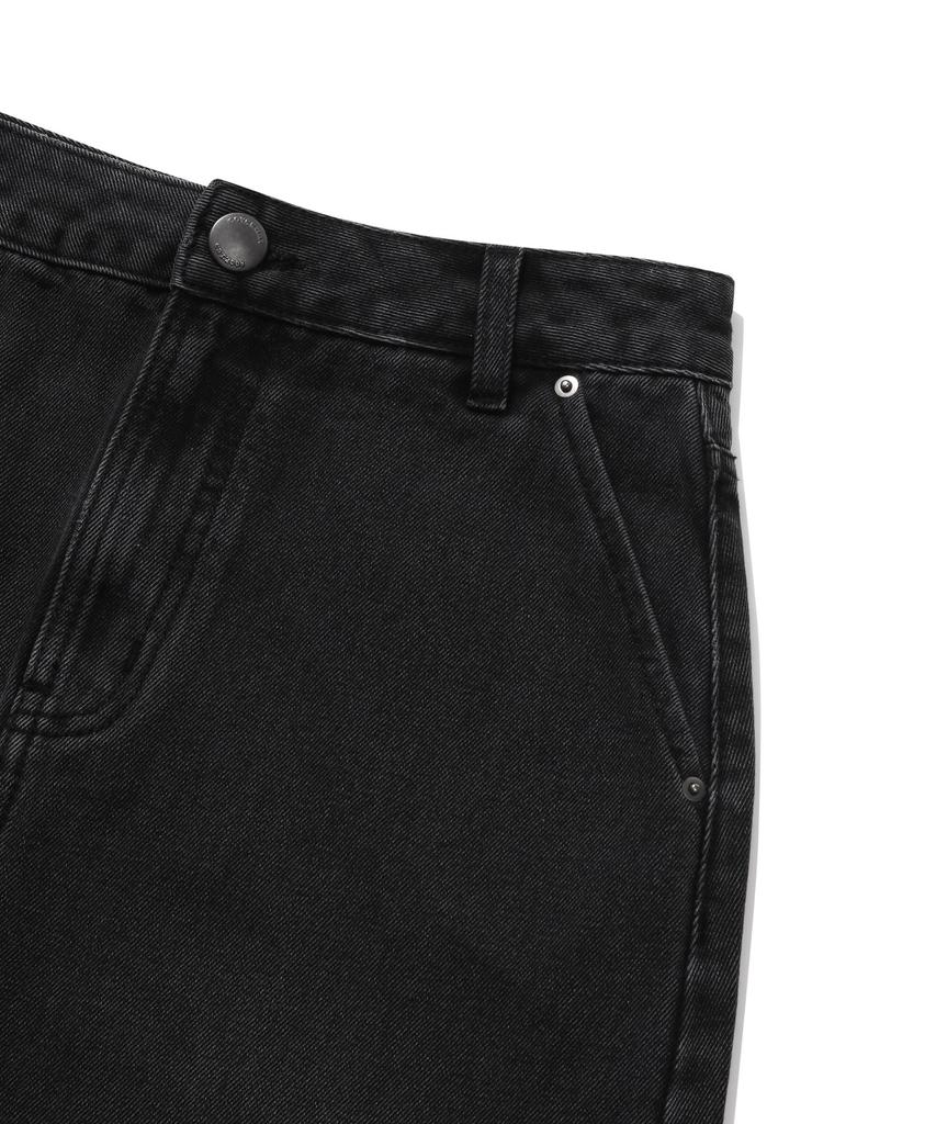 Covernat Woman Denim Long Skirt Black