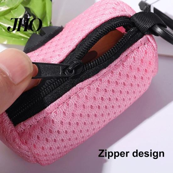 Durable Poop Bag Holder Pet Waste Dispenser Zipper Closing Crossed Drawers with Hanging Easy to Extract Garbage Bags Hook Trendy Convenient Dog Pickup