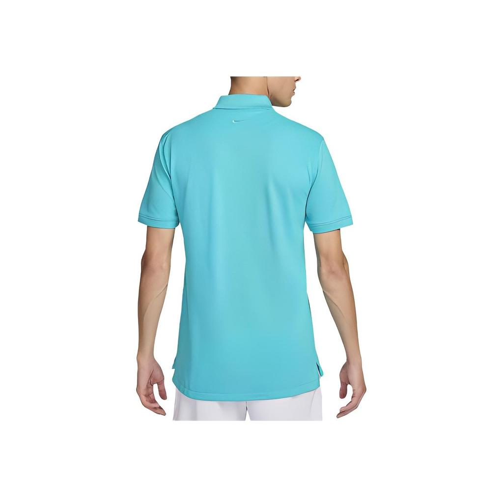Nike Rafa Logo Embroidered Comfortable Casual Short Sleeve Polo Shirt Men Polo Shirts Sky-Blue DD8532-345