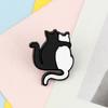 Black And White Cat Enamel Pins Hugging Cats Brooches Cartoon Cute Animal Backpack Lapel Custom Badges Jewelry Gifts For Friends