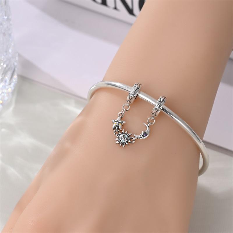 Magnificent copper Note Rose Butterfly Safety Chain Dangle Charm Compatible With Authentic Bracelets Elegant Do It Yourself Jewellery Gift