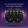 4 In 1 Out Passive Mixer Module Mini Stereo 4 Channel Passive Mixer Audio Mixer 4 Audio Input To 1 Output Ultra Compact