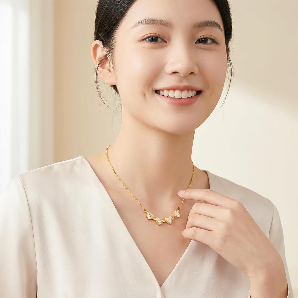 [Puliyunxiang] 2-way Four-leaf Clover Necklace “multiple Designs, Multiple Colors, Night Light Co...