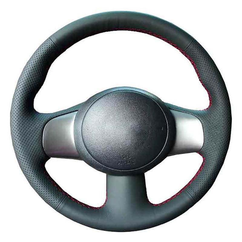 

Оригинальный чехол на руль автомобиля «сделай сам», для Nissan March Sunny Versa 2013 Almera, кожаная оплетка для рулевого управления