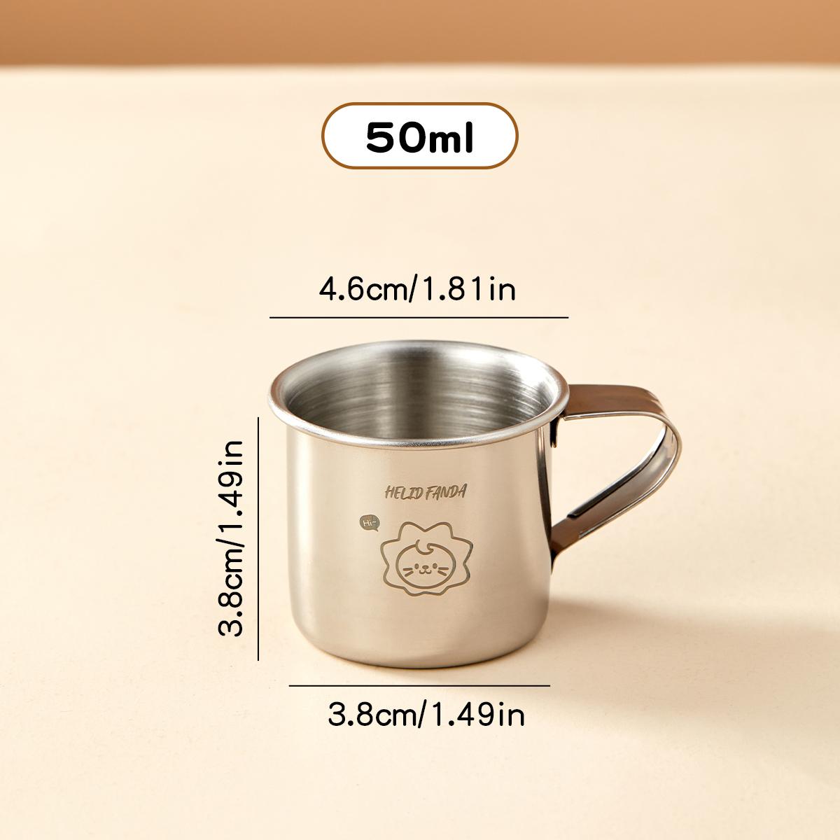 

Mini Cute Children Mug With Handle Durable Anti Drop 304 Stainless Steel Milk Coffee Cup Anti Scalding Drinking Cup Drinkware 200ml